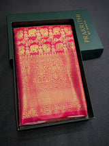 Rani Pink Tissue Kanchipuram saree- PBRIDEK27