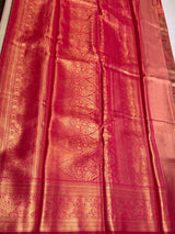 Rani pink Tissue Kanchipuram saree- PBRIDEK32A