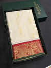 Off white and Maroon Semi Kanchipuram saree- PBRNN1