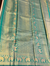 Peacock Green Tissue Kanchipuram saree- PBRIDEK17AA