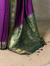 Violet pochampalli silk Saree - PBRKIV4D