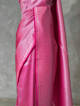 Rani Pink katan Banarasi silk saree - PRAZ12C