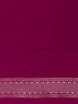 Rani Pink katan Banarasi silk saree - PRAZ12C