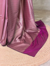 Deep Purple katan Banarasi silk saree - PRAZ12A