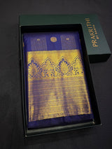 Dark Blue Semi Kanchipuram Silk Saree PSSRN51
