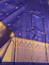 Dark Blue Semi Kanchipuram Silk Saree PSSRN51