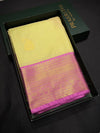 Pastal green and Lilac Pink Semi Kanchipuram Silk Saree PSSRN54