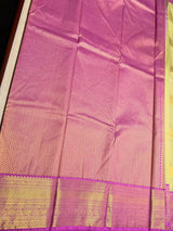 Pastal green and Lilac Pink Semi Kanchipuram Silk Saree PSSRN54