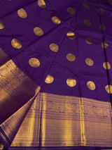 Violet Semi Kanchipuram Silk Saree PSSRN55