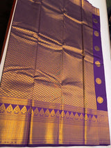 Violet Semi Kanchipuram Silk Saree PSSRN55