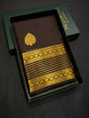 Brown Semi Kanchipuram Silk Saree - PSSRN56