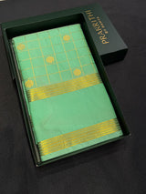 Pastal Green Semi Kanchipuram Silk Saree - PSSRN57