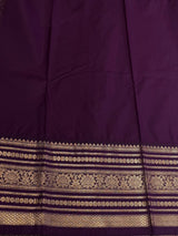 Pastal blue and purple Semi Kanchipuram Silk Saree - PSSRN59
