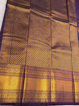 Deep purple Semi Kanchipuram Silk Saree - PSSRN60