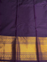 Deep purple Semi Kanchipuram Silk Saree - PSSRN60