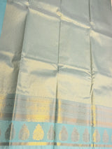 Pastal Blue Semi Kanchipuram Silk Saree - PSSRN64