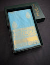Pastal Blue Semi Kanchipuram Silk Saree - PSSRN65