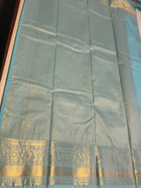Pastal Blue Semi Kanchipuram Silk Saree - PSSRN65