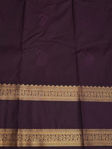 Lime green and Purple Semi Kanchipuram Silk Saree - PSSRN72