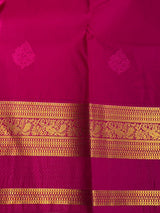 Yellow and Rani Semi Kanchipuram Silk Saree - PSSRN74