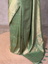 Pista Green Banarasi silk Saree - PBRATH7C