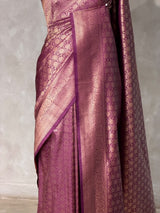 Deep purple Banarasi silk Saree - PBRATH7