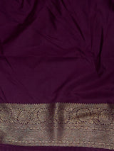 Deep purple Banarasi silk Saree - PBRATH7