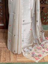 Nude shade pure Glass organza saree- PBRCHAND3A