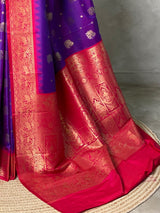 Violet silk Saree - PBRKIV5D