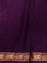 Violet Semi Mysore crepe Silk Saree - PBRMJ6