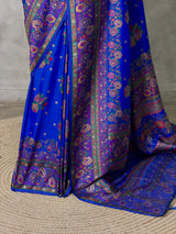 Royal Blue Pashmina silk Saree - PBRMM7G