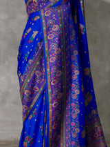 Royal Blue Pashmina silk Saree - PBRMM7G