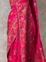 Rani pink Pashmina silk Saree - PBRMM7F