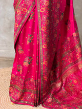 Rani pink Pashmina silk Saree - PBRMM7F