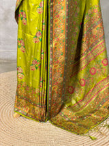 Olive Green Pashmina silk Saree - PBRMM7E