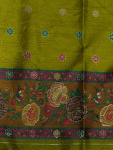 Olive Green Pashmina silk Saree - PBRMM7E