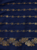 Dark Blue Pure mashru Satin Banarasi silk saree - PRAZ13C