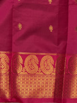 Olive Green and Magenta semi kanchipuram soft silk saree - PSSN208
