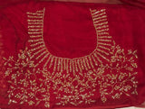 Maroon Organza Designer saree- PBRDS2