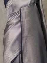 Navy Blue Premium katan Banarasi silk saree - PRAZ14D