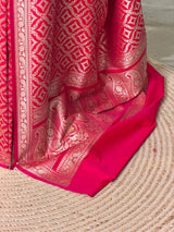 Red Premium katan Banarasi silk saree - PRAZ15B