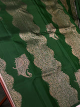 Dark green Pure Kanchipuram Silk saree - PPURE134