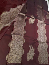 Dark brown Pure Kanchipuram Silk saree - PPURE134A