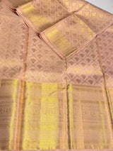 Flesh Pink Pure Kanchipuram Silk saree - PPURE136