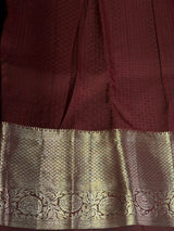 Deep brown Pure Kanchipuram Silk saree - PPURE139