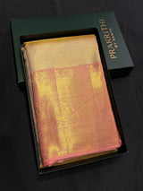 Gold and pink Pure tissue Kanchipuram Silk saree - PPURE143