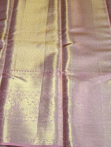 Gold and pink Pure tissue Kanchipuram Silk saree - PPURE143