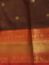 Dark green and Red semi banarasi Saree - PIH106