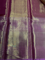 Gold and pink Pure tissue Kanchipuram Silk saree - PPURE144