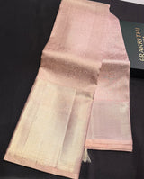 Pastal Pink and silver Pure tissue Kanchipuram Silk saree - PPURE146